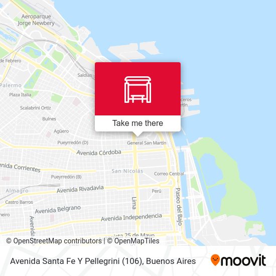 Avenida Santa Fe Y Pellegrini (106) map