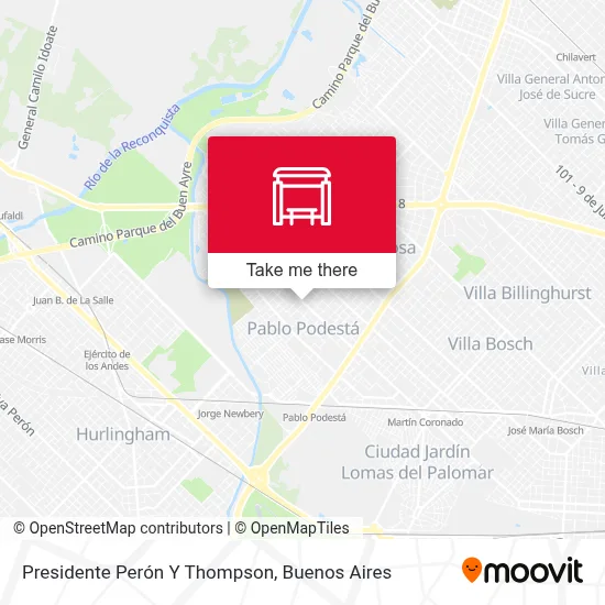 Presidente Perón Y Thompson map