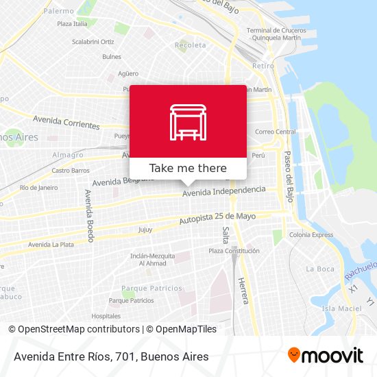 Mapa de Avenida Entre Ríos, 701