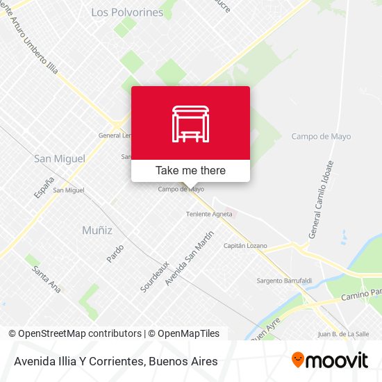 Avenida Illia Y Corrientes map