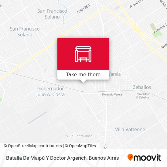 Batalla De Maipú Y Doctor Argerich map