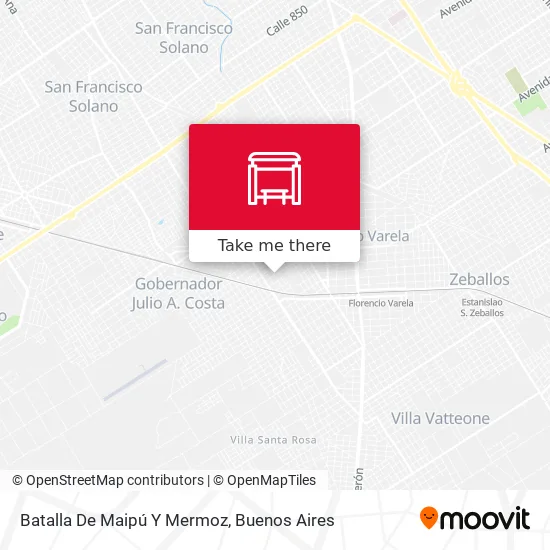 Batalla De Maipú Y Mermoz map