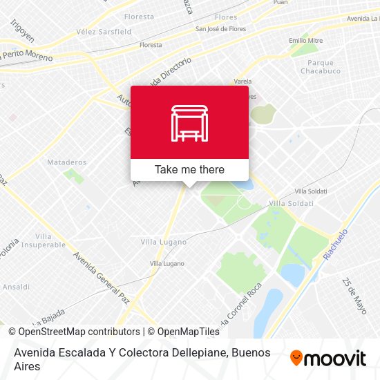 Mapa de Avenida Escalada Y Colectora Dellepiane