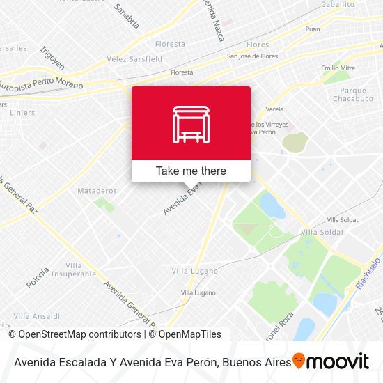 Avenida Escalada Y Avenida Eva Perón map