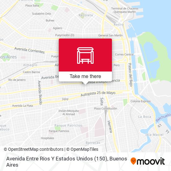 Avenida Entre Ríos Y Estados Unidos (150) map