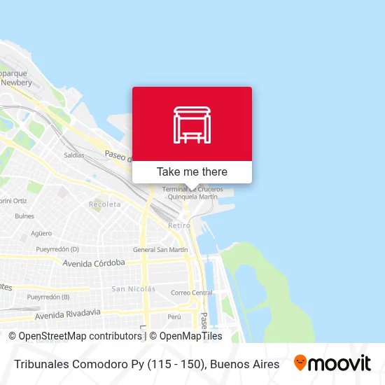 Tribunales Comodoro Py (115 - 150) map
