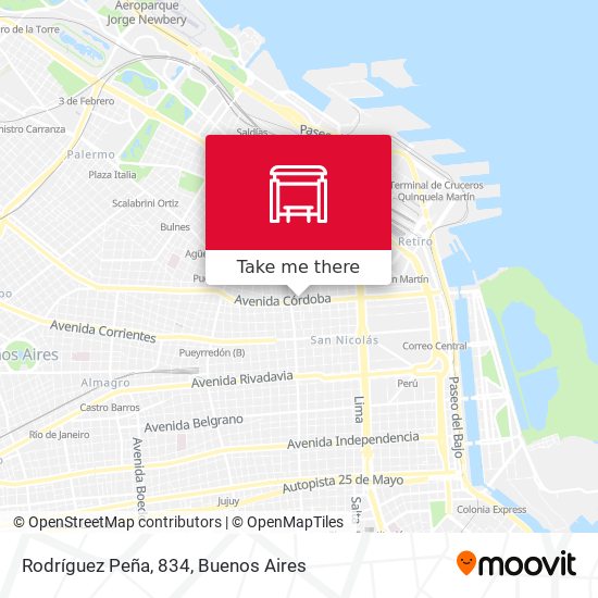 Rodríguez Peña, 834 map