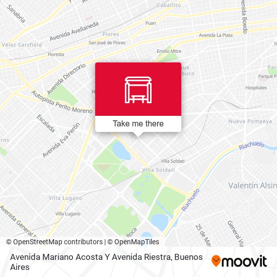 Avenida Mariano Acosta Y Avenida Riestra map