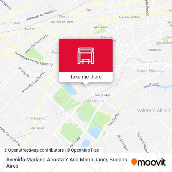 Avenida Mariano Acosta Y Ana María Janer map