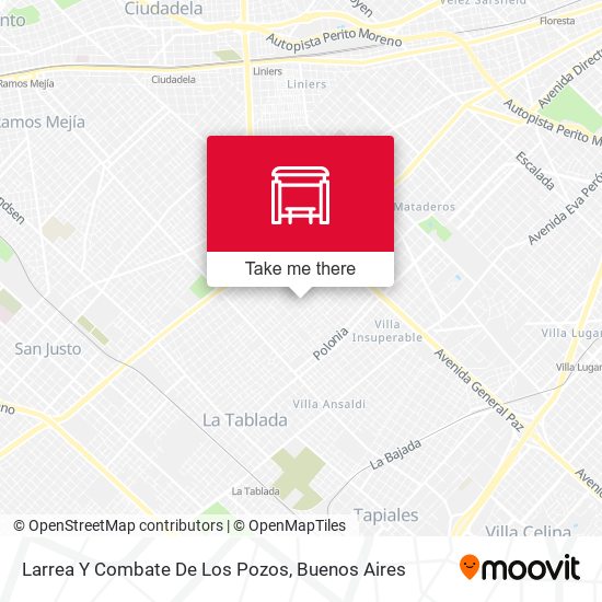 Larrea Y Combate De Los Pozos map