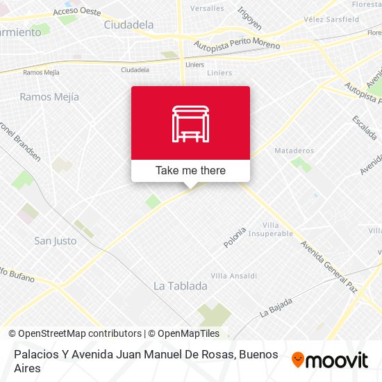 Palacios Y Avenida Juan Manuel De Rosas map