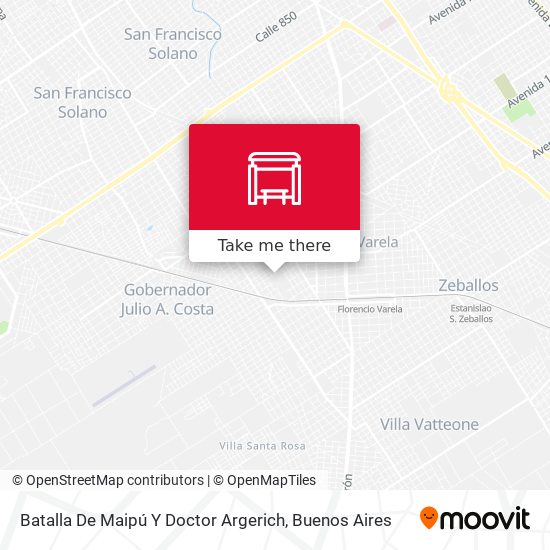 Batalla De Maipú Y Doctor Argerich map