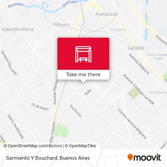 Mapa de Sarmiento Y Bouchard