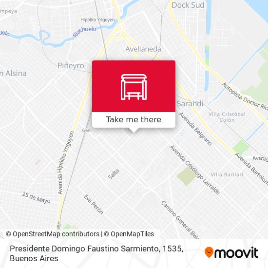Presidente Domingo Faustino Sarmiento, 1535 map