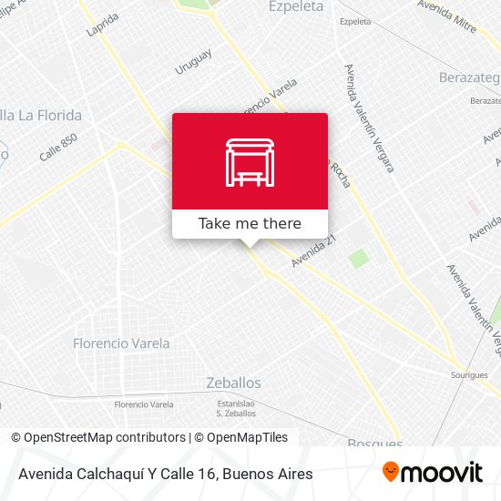 Avenida Calchaquí Y Calle 16 map