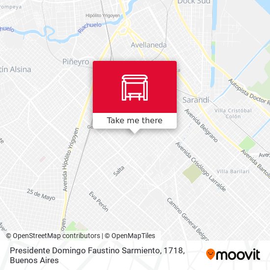Mapa de Presidente Domingo Faustino Sarmiento, 1718
