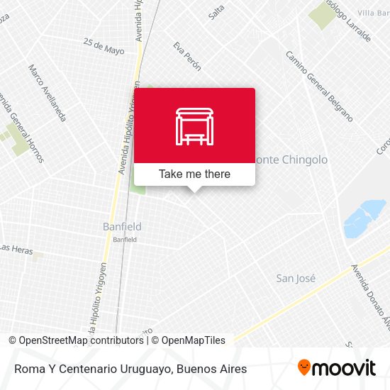 Roma Y Centenario Uruguayo map