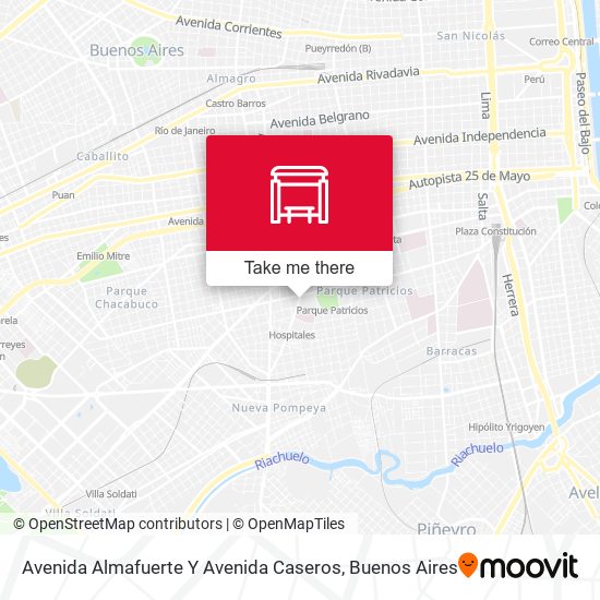 Avenida Almafuerte Y Avenida Caseros map