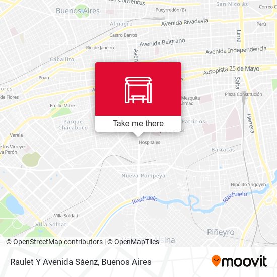 Mapa de Raulet Y Avenida Sáenz