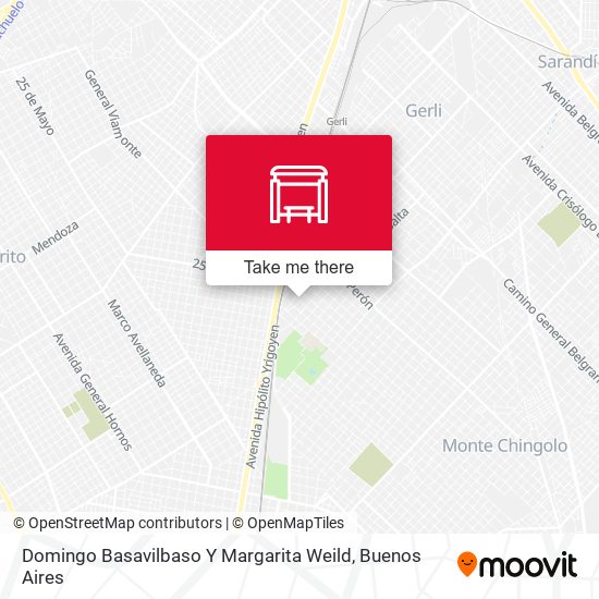 Domingo Basavilbaso Y Margarita Weild map