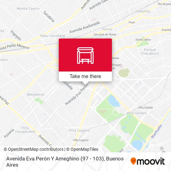 Mapa de Avenida Eva Perón Y Ameghino (97 - 103)