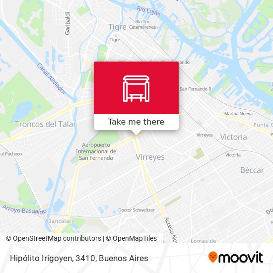 Mapa de Hipólito Irigoyen, 3410