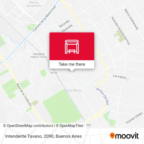 Intendente Tavano, 2090 map