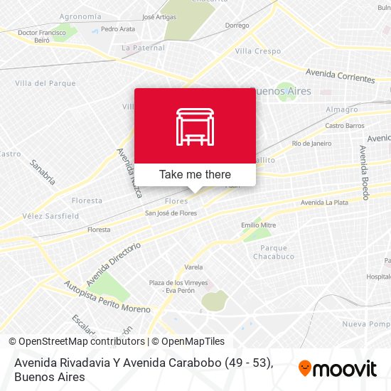 Avenida Rivadavia Y Avenida Carabobo (49 - 53) map