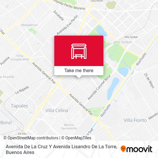 Mapa de Avenida De La Cruz Y Avenida Lisandro De La Torre