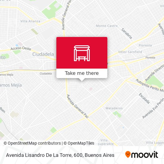 Avenida Lisandro De La Torre, 600 map