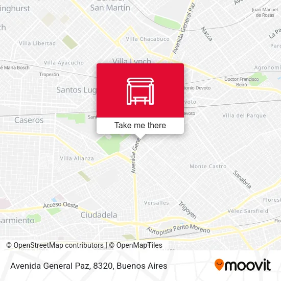 Mapa de Avenida General Paz, 8320