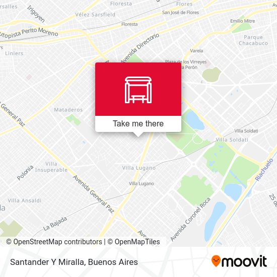 Mapa de Santander Y Miralla