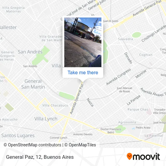 General Paz, 12 map