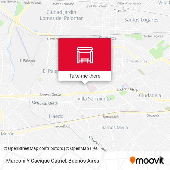 Marconi Y Cacique Catriel map