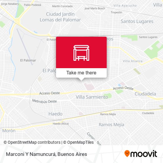 Marconi Y Namuncurá map