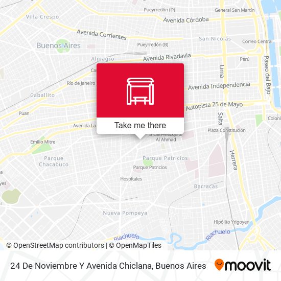 24 De Noviembre Y Avenida Chiclana map