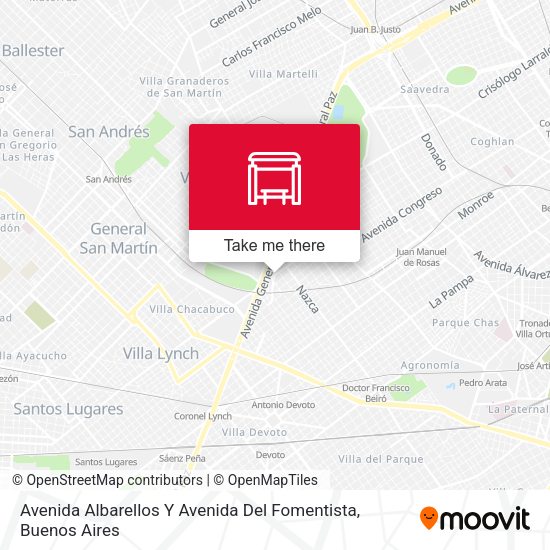 Avenida Albarellos Y Avenida Del Fomentista map