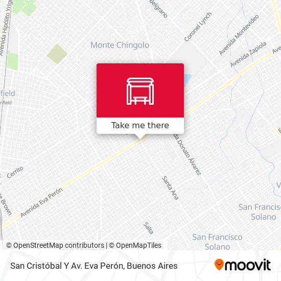 San Cristóbal Y Av. Eva Perón map