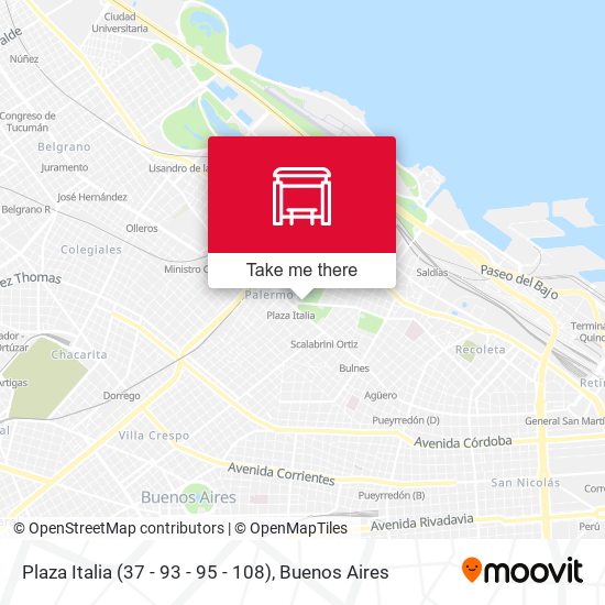 Plaza Italia (37 - 93 - 95 - 108) map