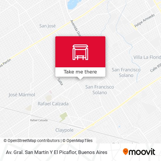 Av. Gral. San Martín Y El Picaflor map