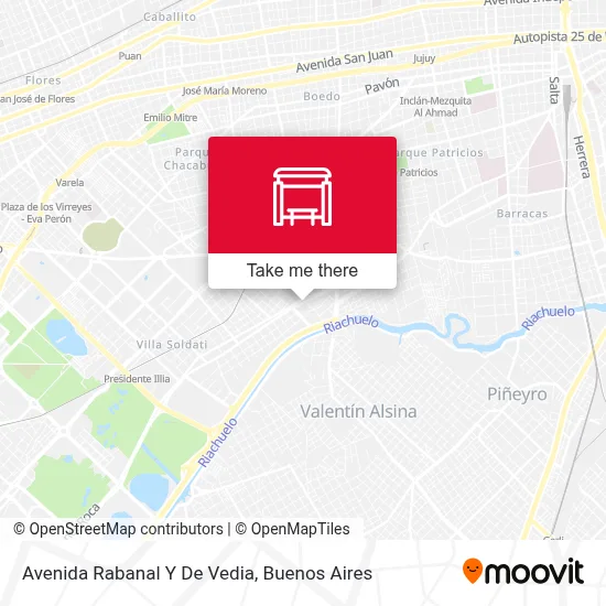 Avenida Rabanal Y De Vedia parada - Rutas, horarios y tarifas