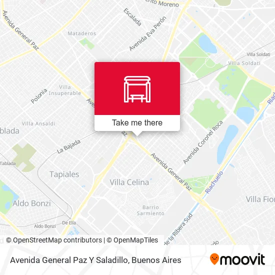 Avenida General Paz Y Saladillo map