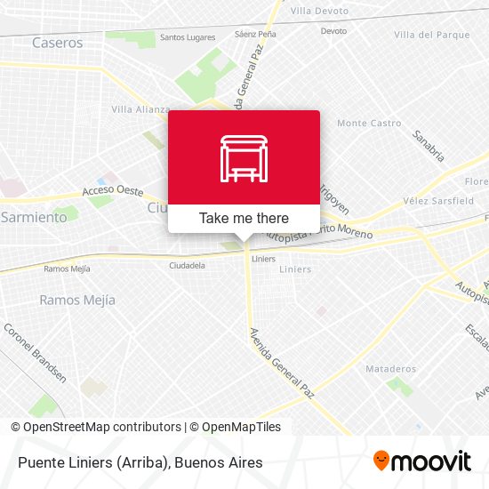 Puente Liniers (Arriba) map