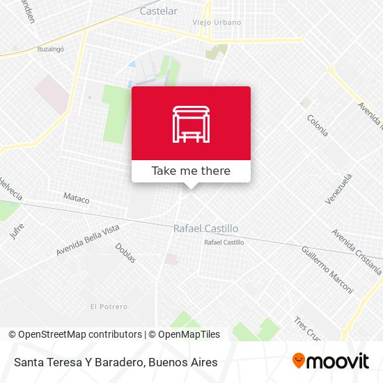 Santa Teresa Y Baradero map