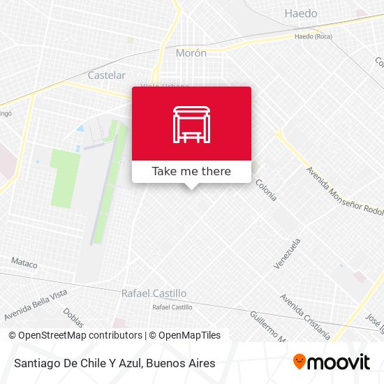 Santiago De Chile Y Azul map