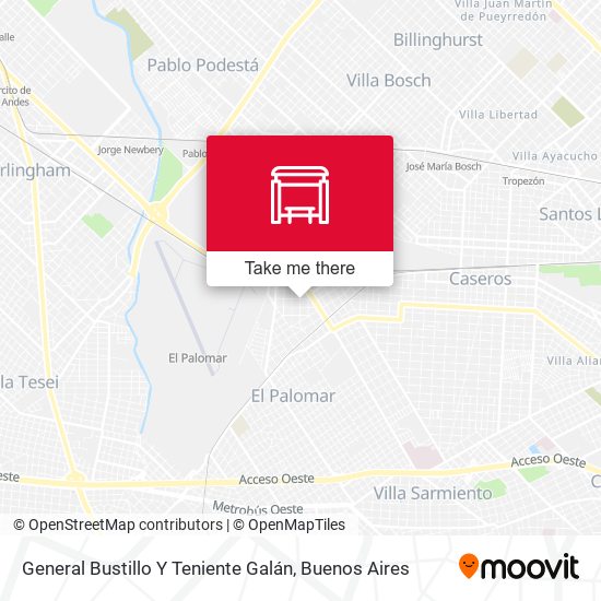 Mapa de General Bustillo Y Teniente Galán