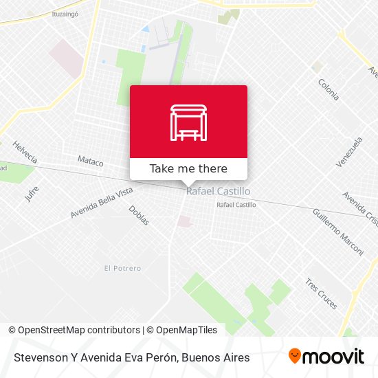 Stevenson Y Avenida Eva Perón map