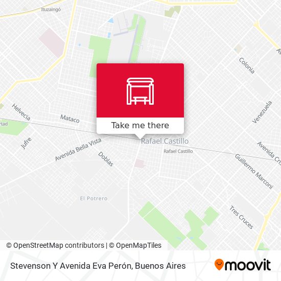 Stevenson Y Avenida Eva Perón map