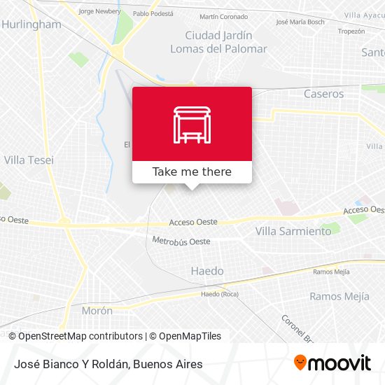 José Bianco Y Roldán map