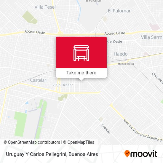 Uruguay Y Carlos Pellegrini map